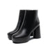 DAMENMODE PLATEAU BLOCKABSATZ STIEFELETTEN KOMFORT ELEGANT SCHUHE